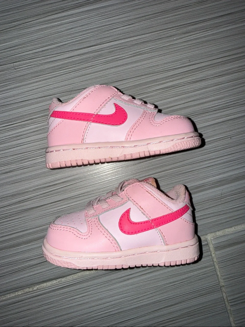 Nike dunk low triple pink sneakers size 4C